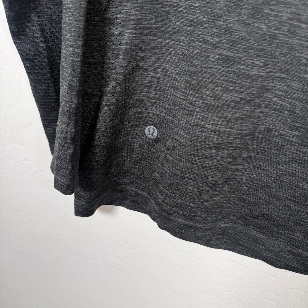 Lululemon Metal Vent Tech 1/2 Zip Mens XL Black Heathered Pullover Running Shirt - Picture 4 of 8